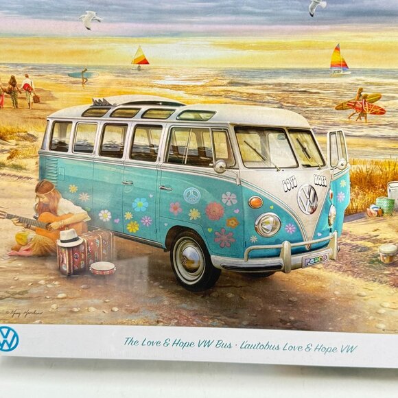 Eurographics The Love & Hope VW Bus Jigsaw Puzzle 1000 pc Volkswagon New Sealed - Picture 3 of 8